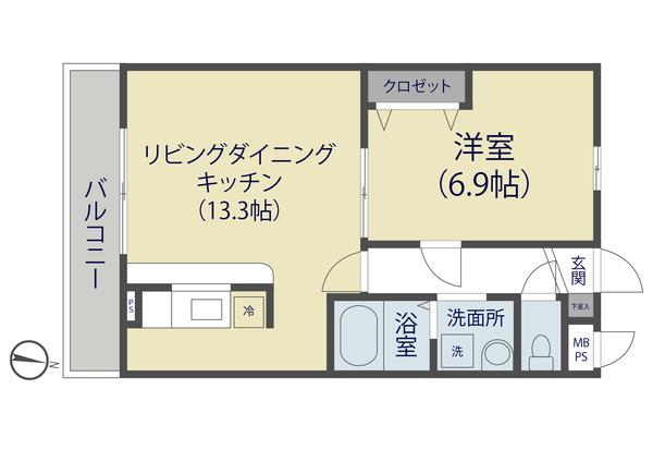 アムール天神 間取り図画像