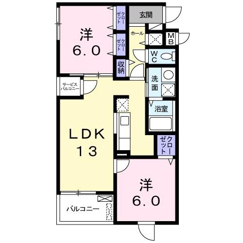 ベル　セゾンＡ（204） 間取り図画像