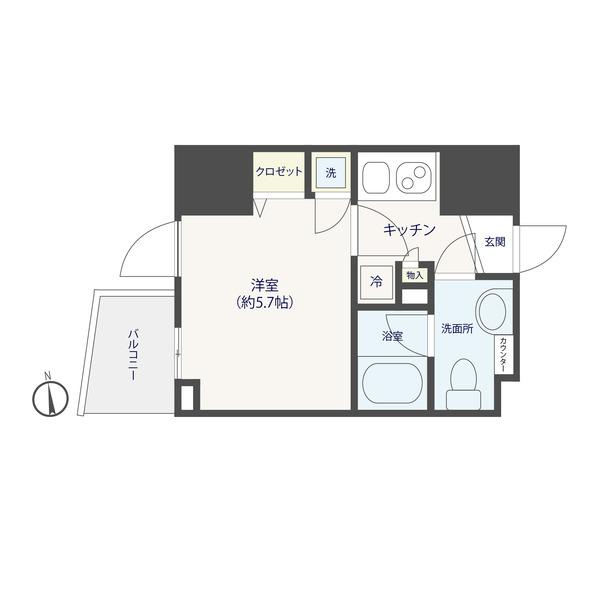ライブコート草加（801） 間取り図画像