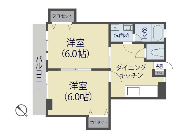 コーポアロフィⅡ（302） 間取り図画像