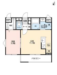 草加市松江アパート 間取り図画像