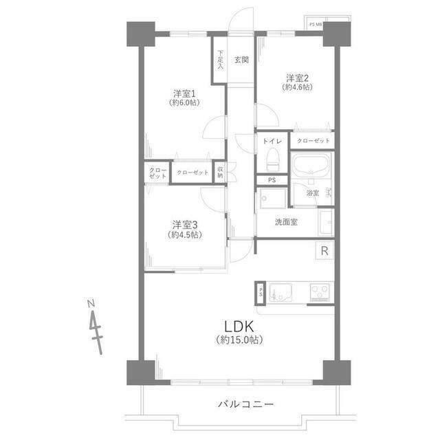 ピエール草加（305） 間取り図画像