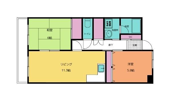 ラ・メールパレ蕨（404） 間取り図画像