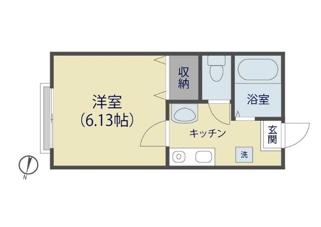草加市小山アパート 間取り図画像