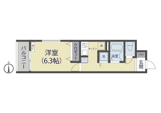 リーブルファイン獨協大学前　2号棟（301） 間取り図画像