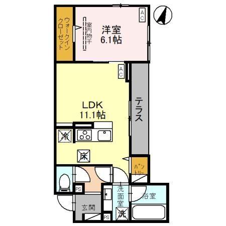 草加市金明町アパート 間取り図画像