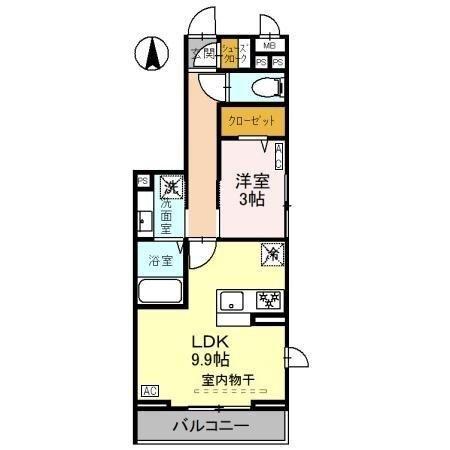 Noble villa草加西町Ａ（301） 間取り図画像