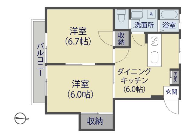 反転間取り
