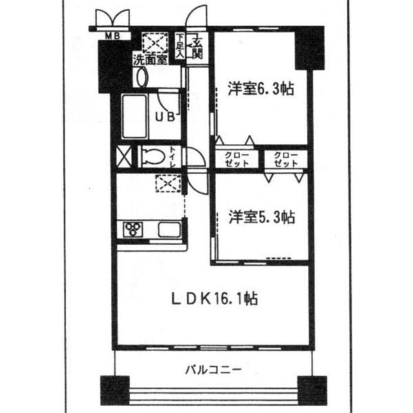 ロイヤルメドゥ北戸田（405） 間取り図画像