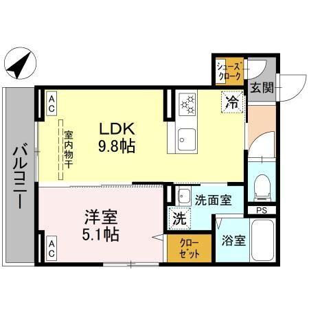 ノーブルラフィネ蕨（201） 間取り図画像