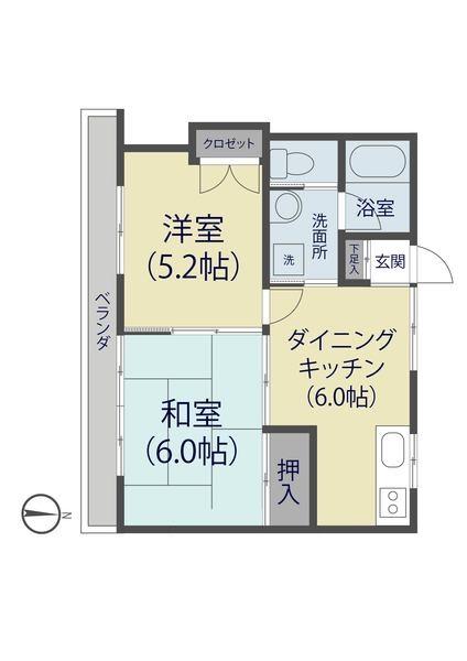 コーポビューティースカイ（205） 間取り図画像