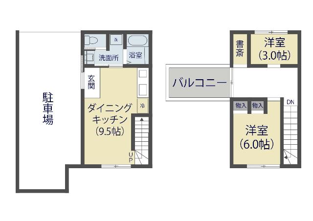 アーバンオアシス八幡（E） 間取り図画像