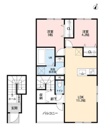 リーブルファイン草加瀬崎Ⅱ期（202） 間取り図画像