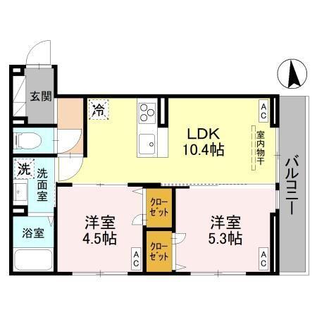 Noble villa草加西町 B（202） 間取り図画像