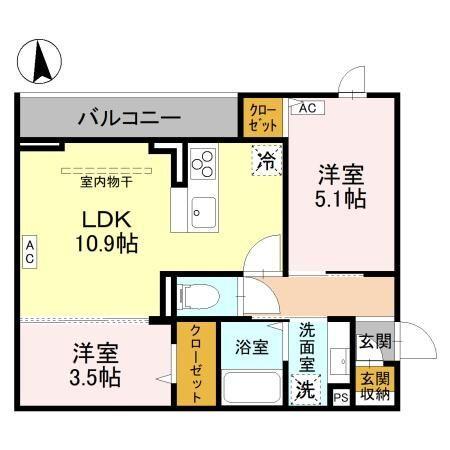 Noble villa草加西町 B（205） 間取り図画像