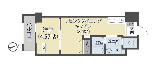 NK氷川マンション（601） 間取り図画像