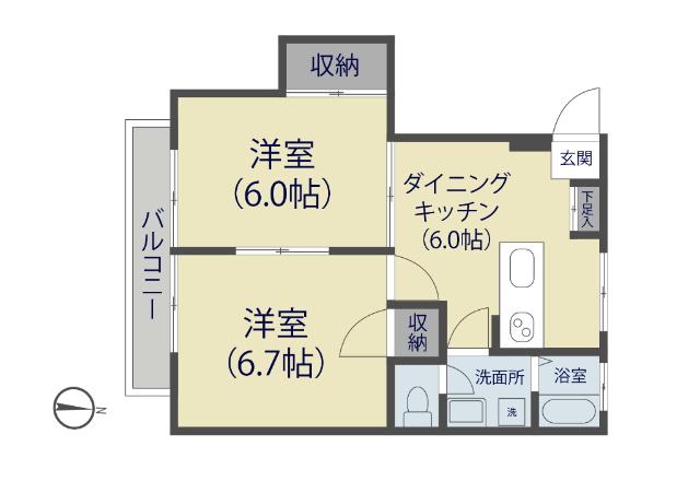 リバーサイドメゾンＡ（106） 間取り図画像