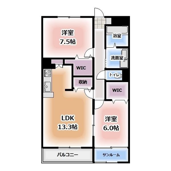クレール池之表（102） 間取り図画像