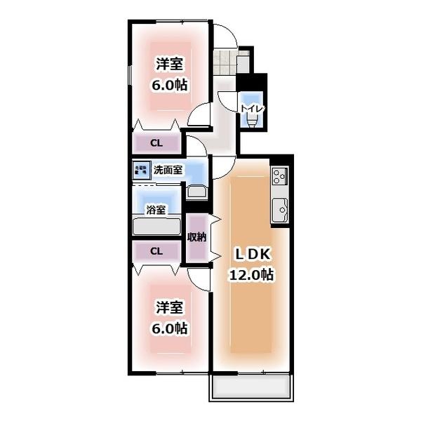 リーブル　コート（102） 間取り図画像