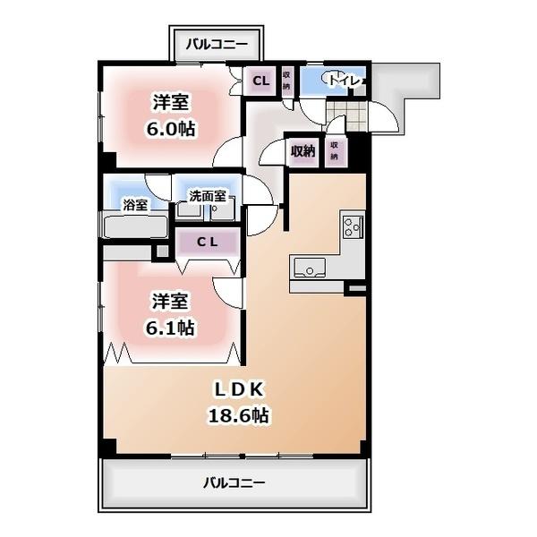 コントレール桜（401） 間取り図画像