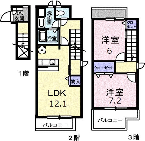 ステイブル神明（201） 間取り図画像