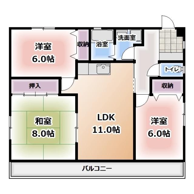 マーベラス栄和B棟（2F） 間取り図画像