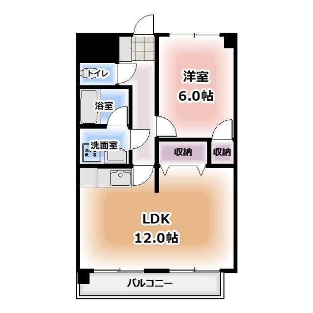 グリーンヒル岡弥（2D） 間取り図画像