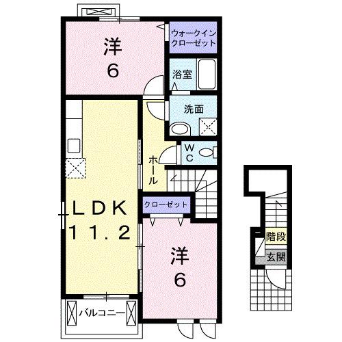 スカイワンⅡ（201） 間取り図画像