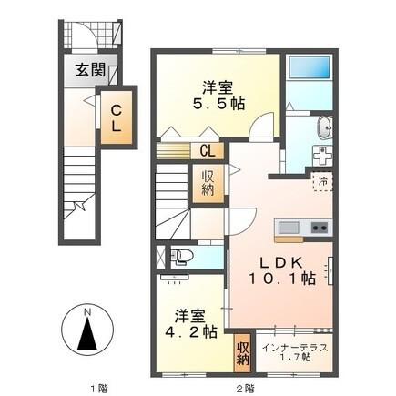 コンフォール青山（202） 間取り図画像