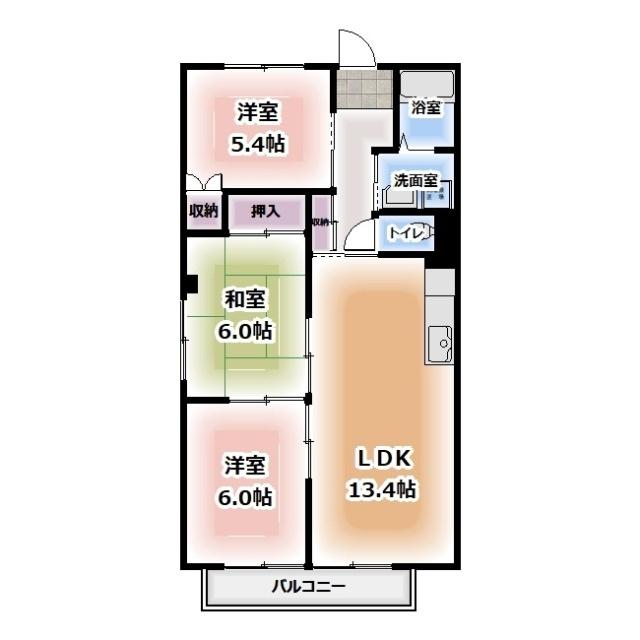 シャトル古城（201） 間取り図画像