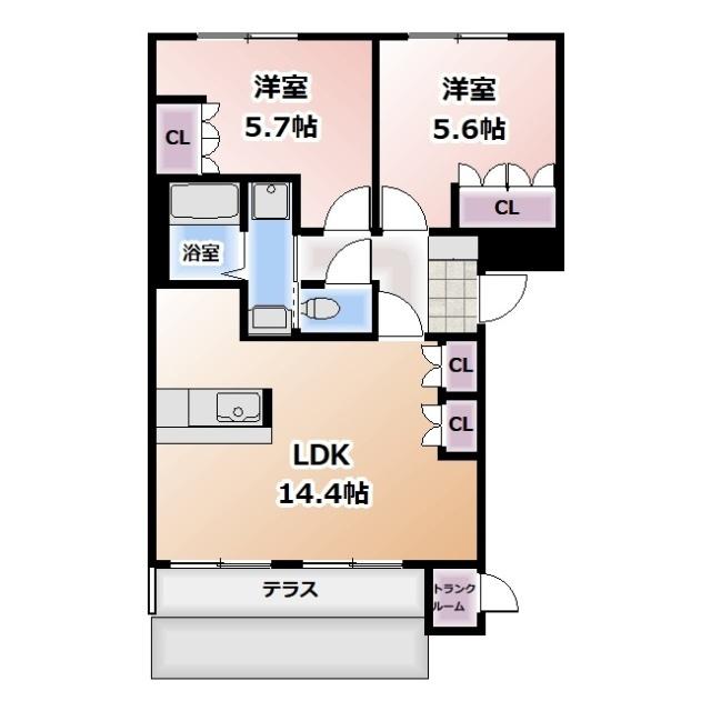 ルミナコートWEST（101） 間取り図画像