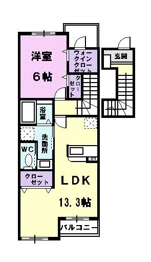 ウィスタリア（202） 間取り図画像