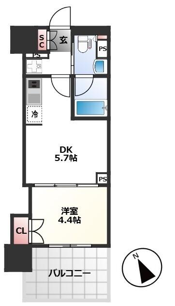 ONE　ROOF　RESIDENCE　西日暮里（807） 間取り図画像