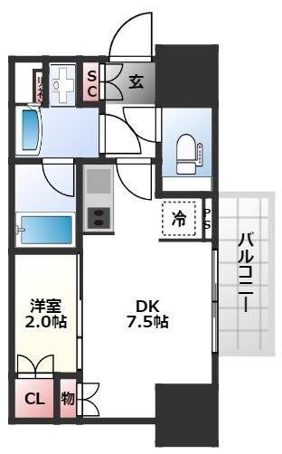 ONE　ROOF　RESIDENCE　西日暮里（810） 間取り図画像