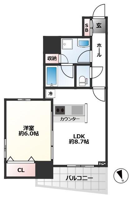 プライムアーバン町屋サウスコート（605） 間取り図画像