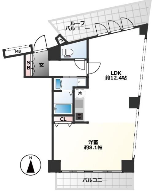 ブループラザ（402） 間取り図画像