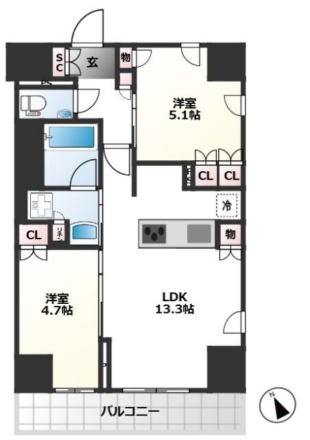 ONE　ROOF　RESIDENCE　西日暮里（809） 間取り図画像