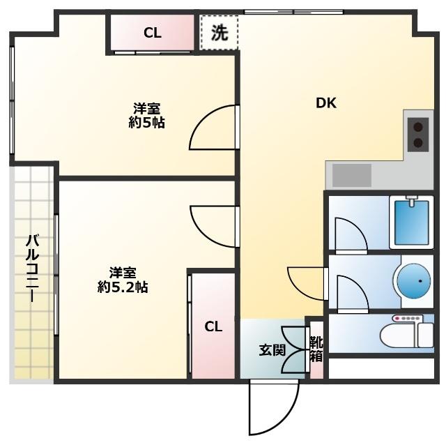 バロンハイツ東十条（601） 間取り図画像