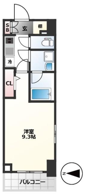 THEパームス熊野前（203） 間取り図画像