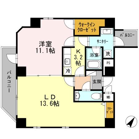レジデンス・クレド駒込（401） 間取り図画像