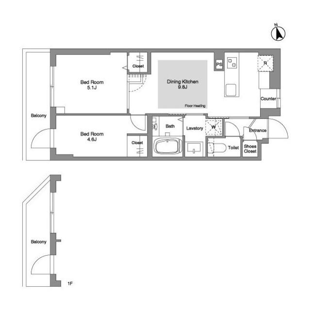コンフォリア・リヴ文京千駄木（304） 間取り図画像
