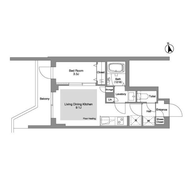 コンフォリア・リヴ文京千駄木（505） 間取り図画像