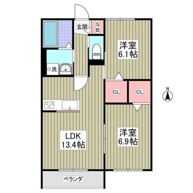 グラントレ宮城（105） 間取り図画像