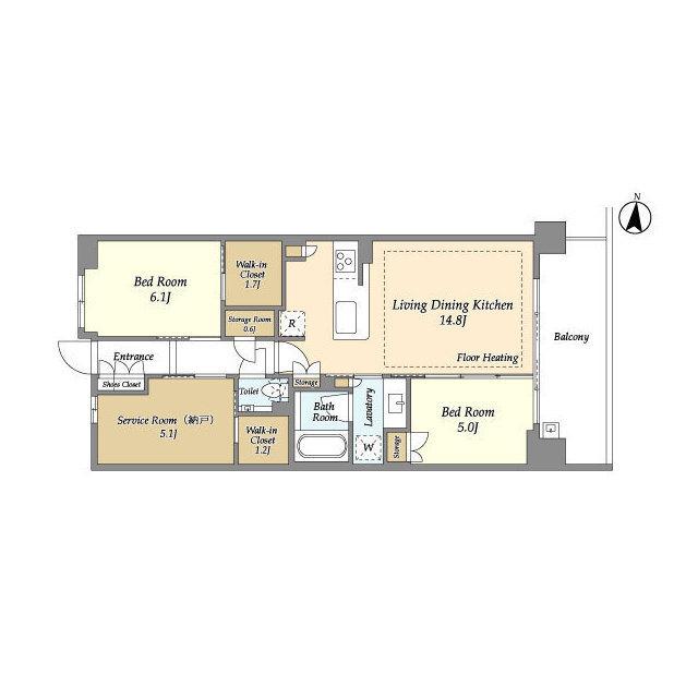 ドゥーエ町屋（313） 間取り図画像