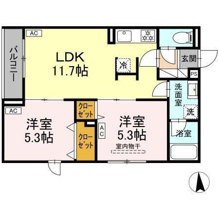 セレスティア荒川N（301） 間取り図画像