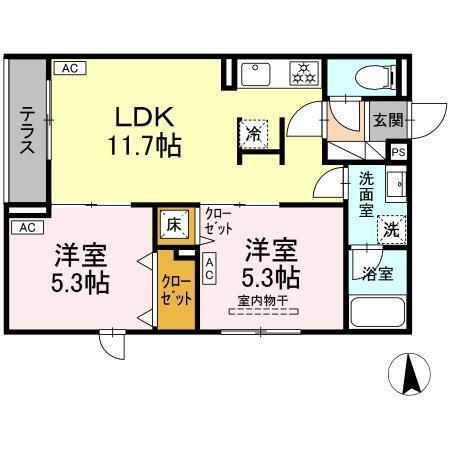 セレスティア荒川N（101） 間取り図画像
