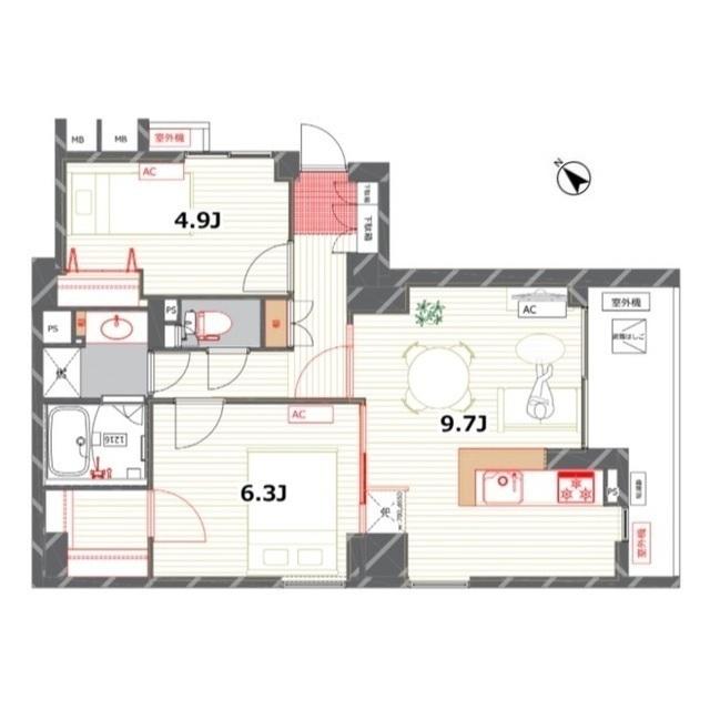 アブレスト動坂（0802） 間取り図画像