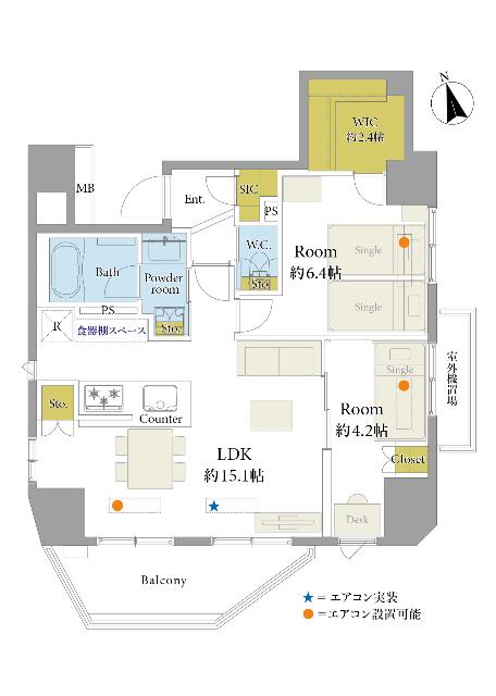 プレシス東日暮里エアマークス 間取り図画像