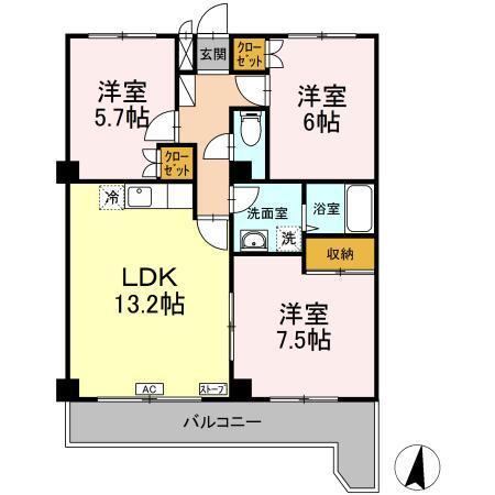 メゾン・ラ・メール（307） 間取り図画像