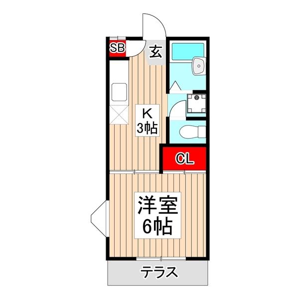 ハイツカワダ（103） 間取り図画像